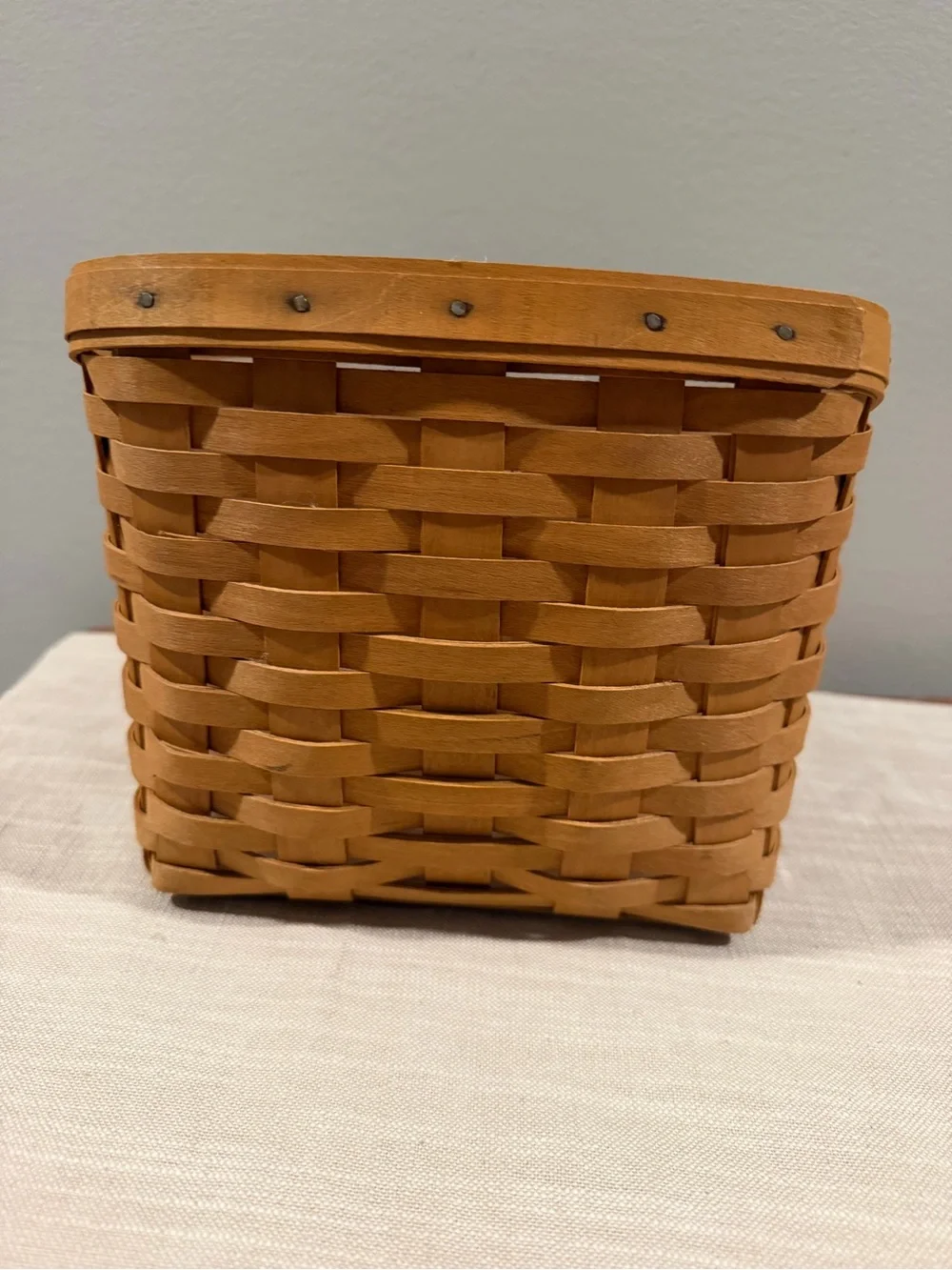 Longaberger slanted basket